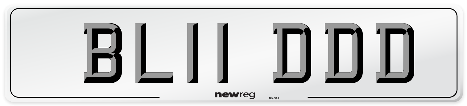 BL11 DDD Number Plate from New Reg